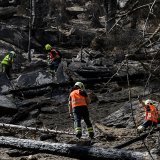 L'incendie de forêt près de Bitsch (VS) s'est stabilisé, les pompiers cessent peu à peu leurs travaux.